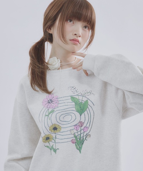 MSGMスウェット　花柄 MSGM｜エムエスジーエムのトップス（花柄・ボタニカル柄）人気