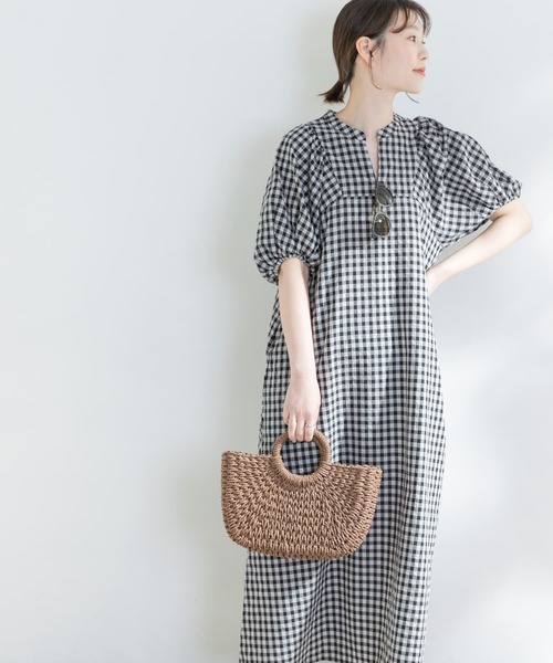 「F by ROSSO」 半袖ワンピース 36 イエロー レディース_画像4