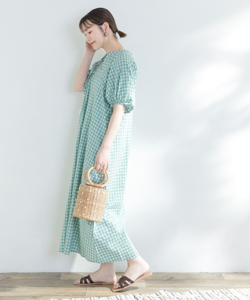 「F by ROSSO」 半袖ワンピース 36 イエロー レディース_画像5