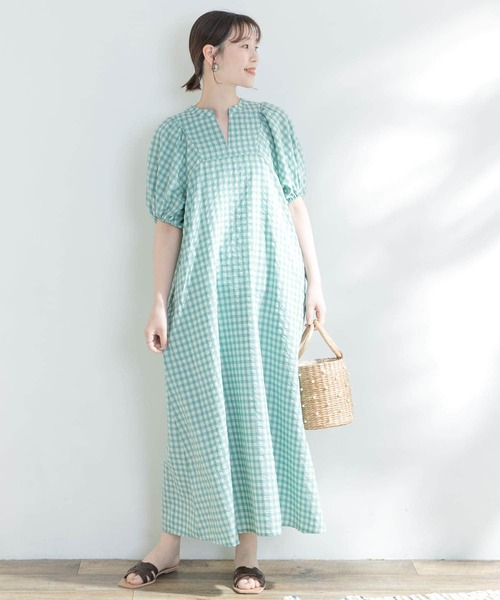 「F by ROSSO」 半袖ワンピース 36 イエロー レディース_画像6