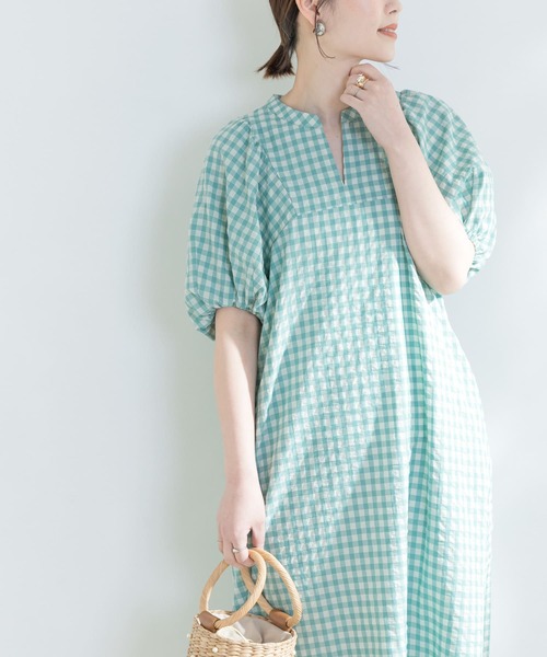 「F by ROSSO」 半袖ワンピース 36 イエロー レディース_画像9