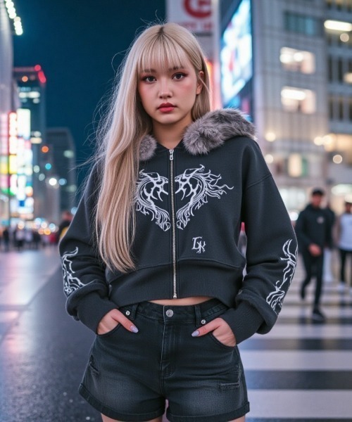 KOM（ドットコム） パーカー A'GEM/9 × 「.kom/ドットケーオーエム