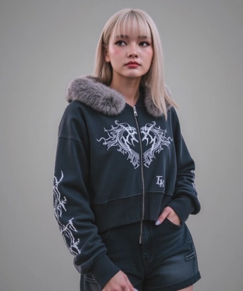 KOM（ドットコム） パーカー A'GEM/9 × 「.kom/ドットケーオーエム