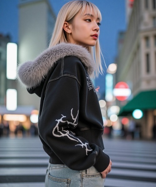 KOM（ドットコム） パーカー A'GEM/9 × 「.kom/ドットケーオーエム