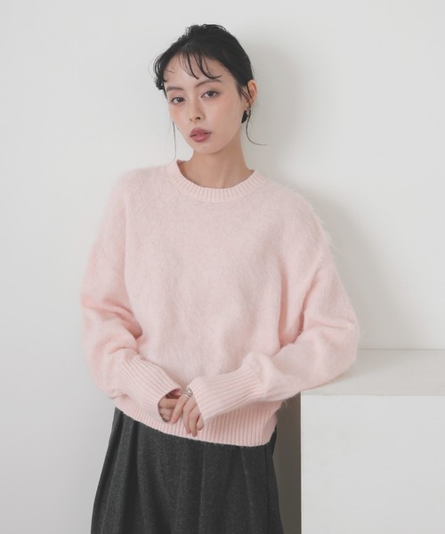 LIAN（リアン） ニット セーター モヘアシャギーニットプルオーバー