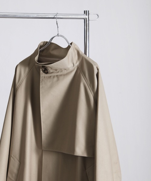 「Nilway」 トレンチコート LARGE グリーン メンズ_画像3