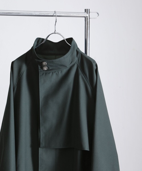 「Nilway」 トレンチコート LARGE グリーン メンズ_画像4