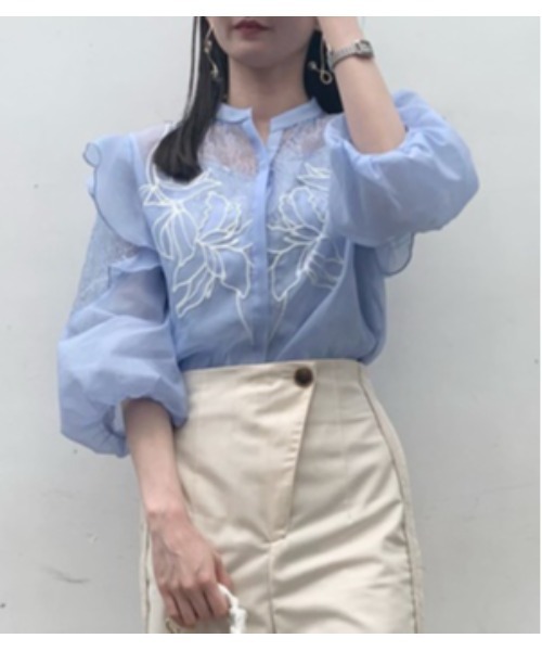 「LILY BROWN」 7分袖ブラウス ONE SIZE ホワイト レディース_画像2