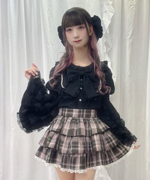 Ank Rouge（アンクルージュ） ブラウス シャツ おリボン姫袖ブラウス