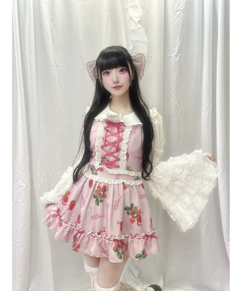Ank Rouge（アンクルージュ） ブラウス シャツ おリボン姫袖ブラウス