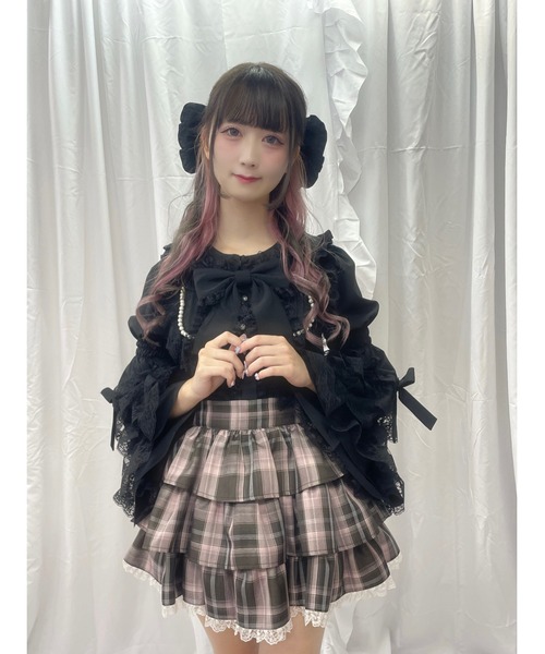 Ank Rouge（アンクルージュ） ブラウス シャツ おリボン姫袖ブラウス