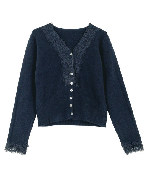 KOBE LETTUCE（神戸レタス） カーディガン Vネックレースニット