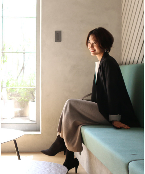 「Ehre style」 ニットスカート FREE グレー系その他 レディース_画像6