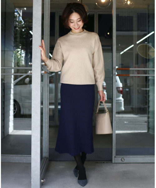 「Ehre style」 ニットスカート FREE グレー系その他 レディース_画像8