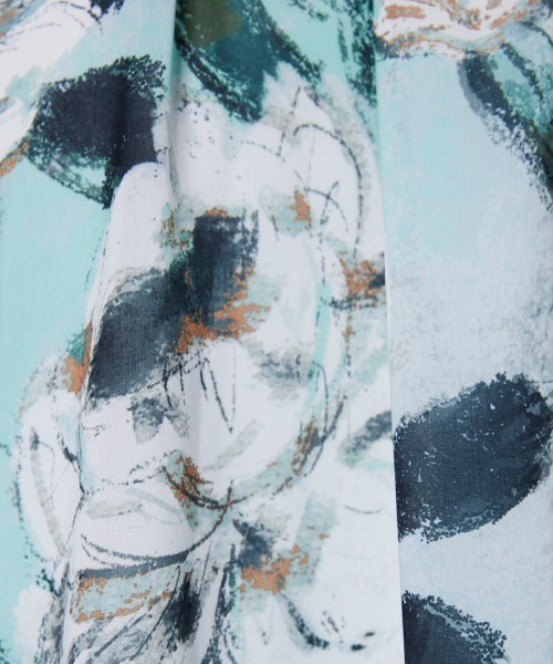 Sov. ブラウス シャツ フラワーシフォン ボウタイブラウス レディース