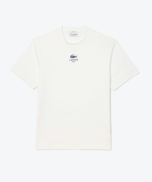 LACOSTE（ラコステ） 半袖Tシャツ M オフホワイト メンズ : ZOZOTOWN
