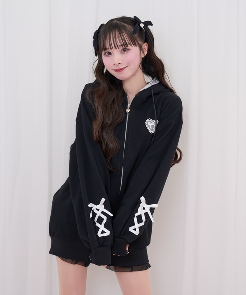 Honey Cinnamon（ハニーシナモン） パーカー ポイントレースねこ耳