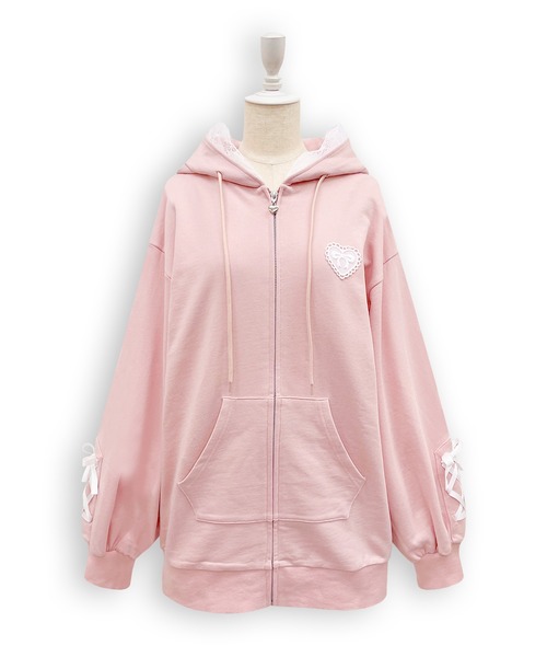 Honey Cinnamon（ハニーシナモン） パーカー ポイントレースねこ耳