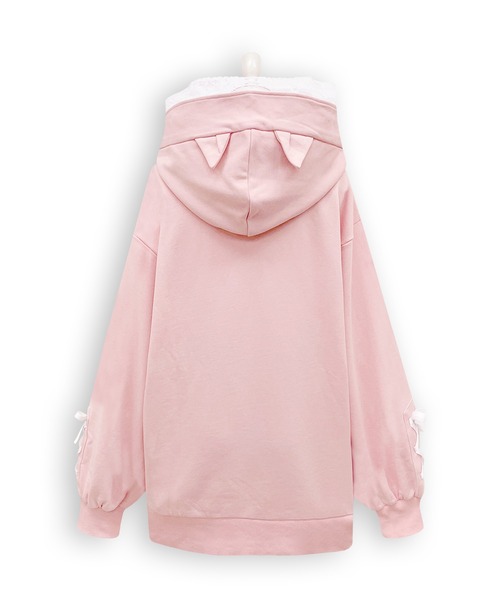 Honey Cinnamon（ハニーシナモン） パーカー ポイントレースねこ耳