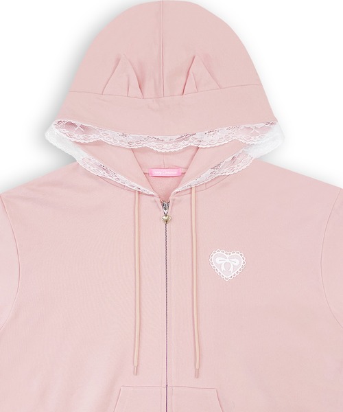 Honey Cinnamon（ハニーシナモン） パーカー ポイントレースねこ耳