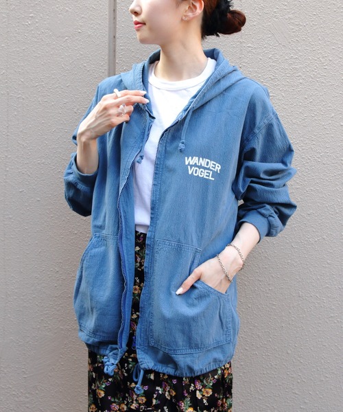 「THE SHINZONE」 ジップアップパーカー FREE ブラウン レディース_画像3