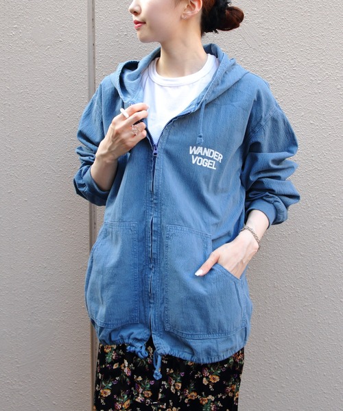 「THE SHINZONE」 ジップアップパーカー FREE ブラウン レディース_画像6