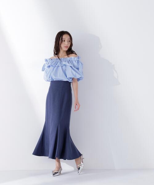 ナチュラルビューティー スカートスーツ M W64 濃紺ラメ 入学入園  DMW NATURAL BEAUTY BASIC（ナチュラルビューティーベーシック） スカート
