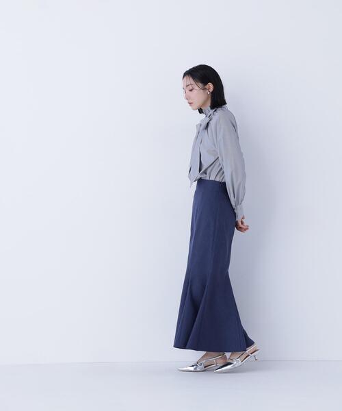 スカート ヘム切替マーメイドスカートの画像
