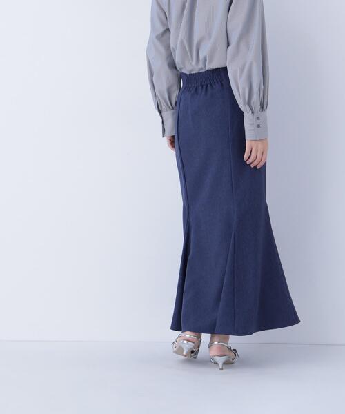 スカート ヘム切替マーメイドスカートの画像
