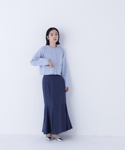 スカート ヘム切替マーメイドスカートの画像