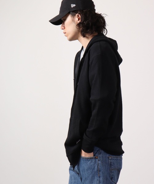 「JEMORGAN」 ジップアップパーカー L サーモンピンク メンズ_画像2