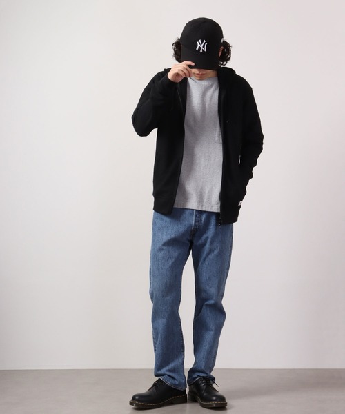 「JEMORGAN」 ジップアップパーカー L サーモンピンク メンズ_画像3