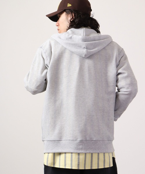 「JEMORGAN」 ジップアップパーカー L サーモンピンク メンズ_画像4