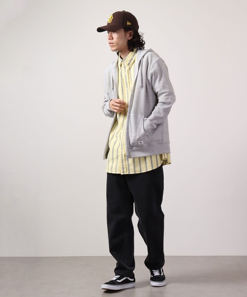 「JEMORGAN」 ジップアップパーカー L サーモンピンク メンズ_画像5