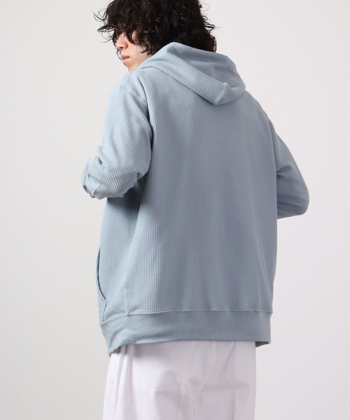 「JEMORGAN」 ジップアップパーカー L サーモンピンク メンズ_画像7