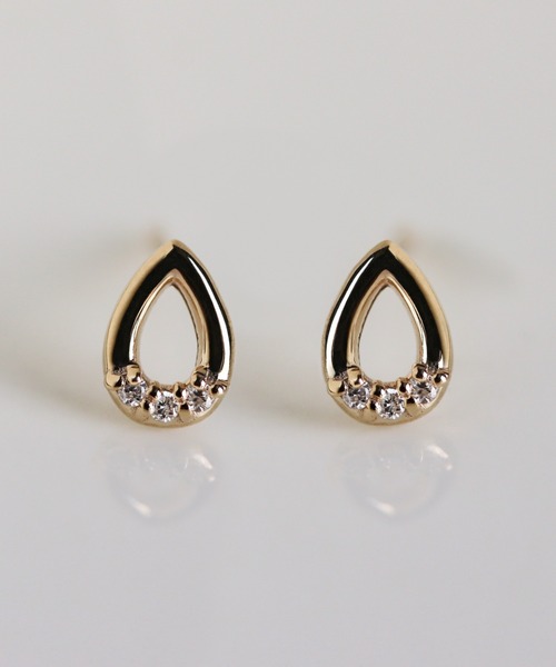 cui-cui（キュイキュイ） ピアス ダイヤモンド ペアシェイプ ピアス