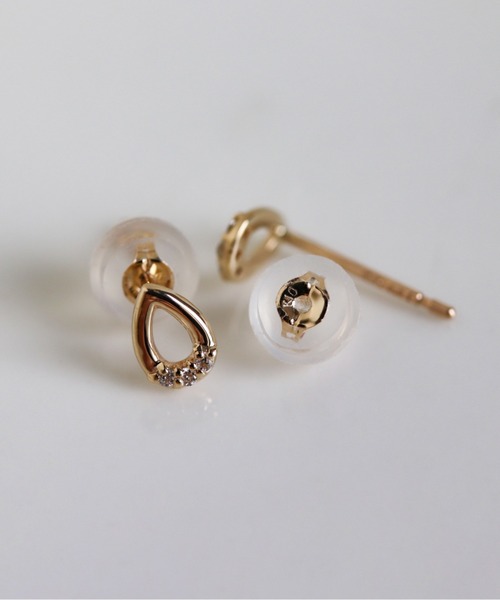 cui-cui（キュイキュイ） ピアス ダイヤモンド ペアシェイプ ピアス