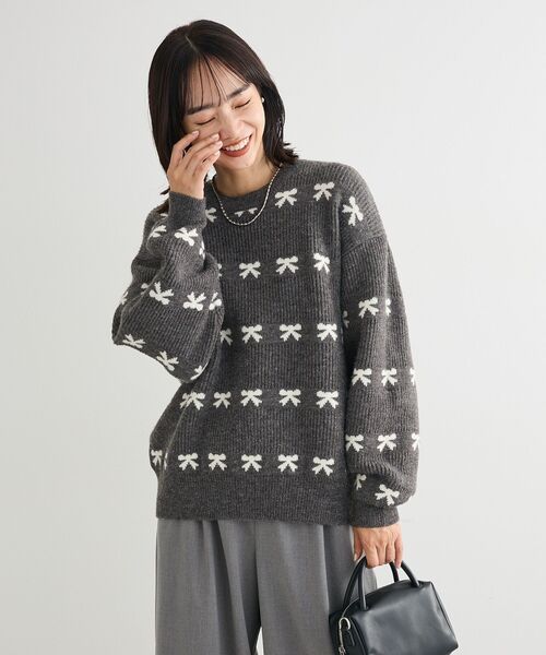 Green Parks（グリーンパークス） ニット セーター ・swing by リボン