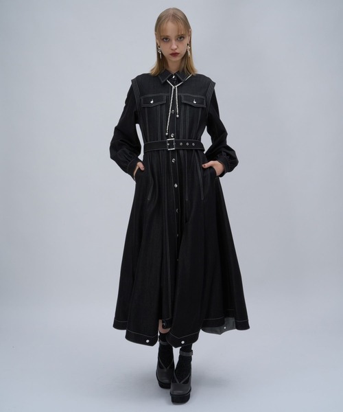 HARE（ハレ） ワンピース デニムフレアシャツワンピース(HARE