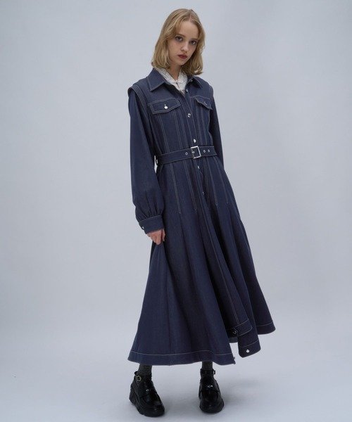 HARE（ハレ） ワンピース デニムフレアシャツワンピース(HARE