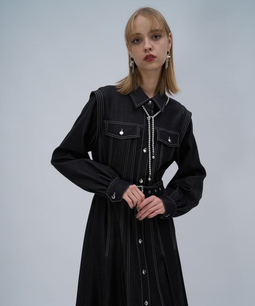 HARE（ハレ） ワンピース デニムフレアシャツワンピース(HARE