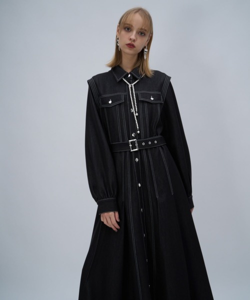 HARE（ハレ） ワンピース デニムフレアシャツワンピース(HARE