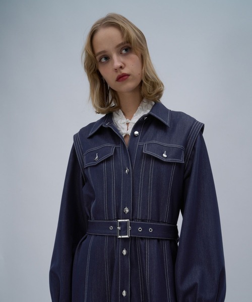 HARE（ハレ） ワンピース デニムフレアシャツワンピース(HARE