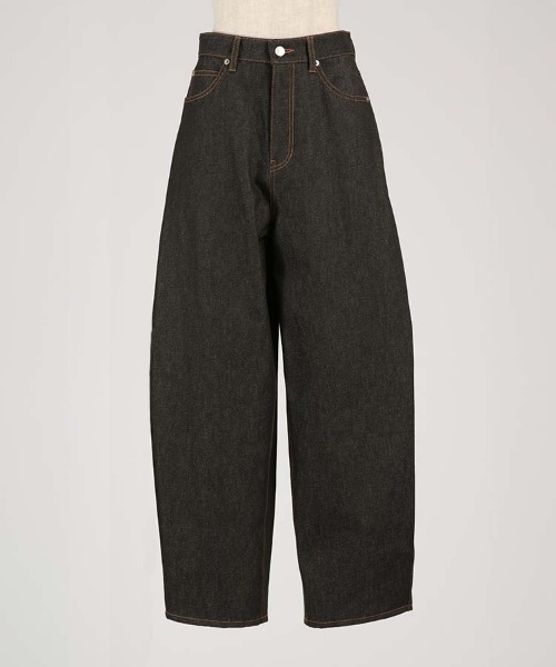 「1chaku.」 デニムパンツ L グリーン レディース_画像5