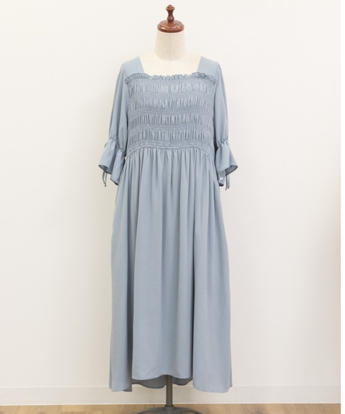 「CLETTE」 半袖ワンピース 4L ピンク レディース_画像3