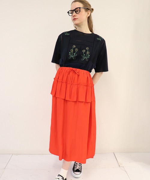 「haupia」 スカート MEDIUM ネイビー レディース_画像7