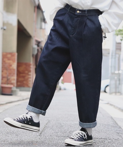 「INTER FACTORY」 デニムパンツ LARGE インディゴブルー メンズ_画像3