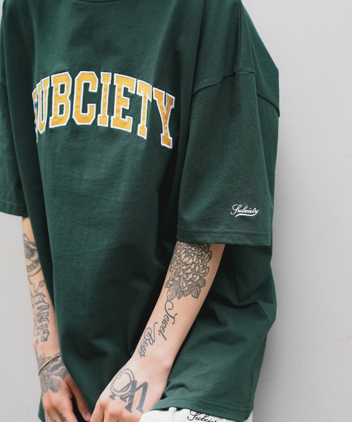 「Subciety」 7分袖Tシャツ X-LARGE ホワイト メンズ_画像4