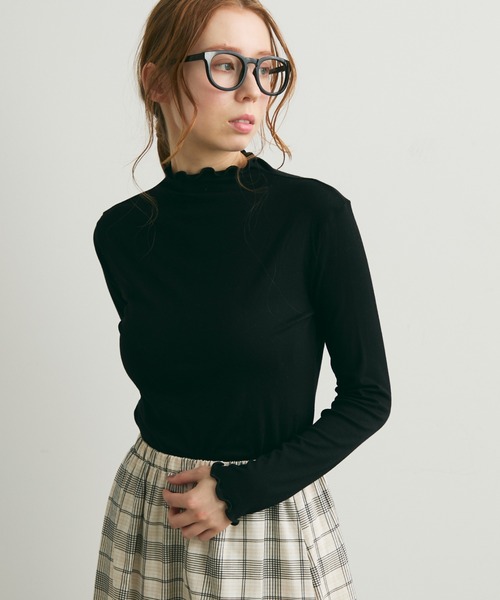 Crisp（クリスプ） tシャツ メロウハイネックTシャツ レディース