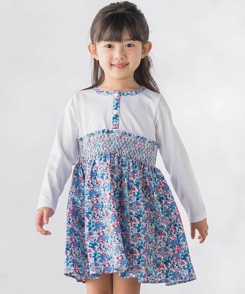 BeBe Petits Pois Vert（ベベ プチ ポワ ヴェール） ワンピース 天竺+ 